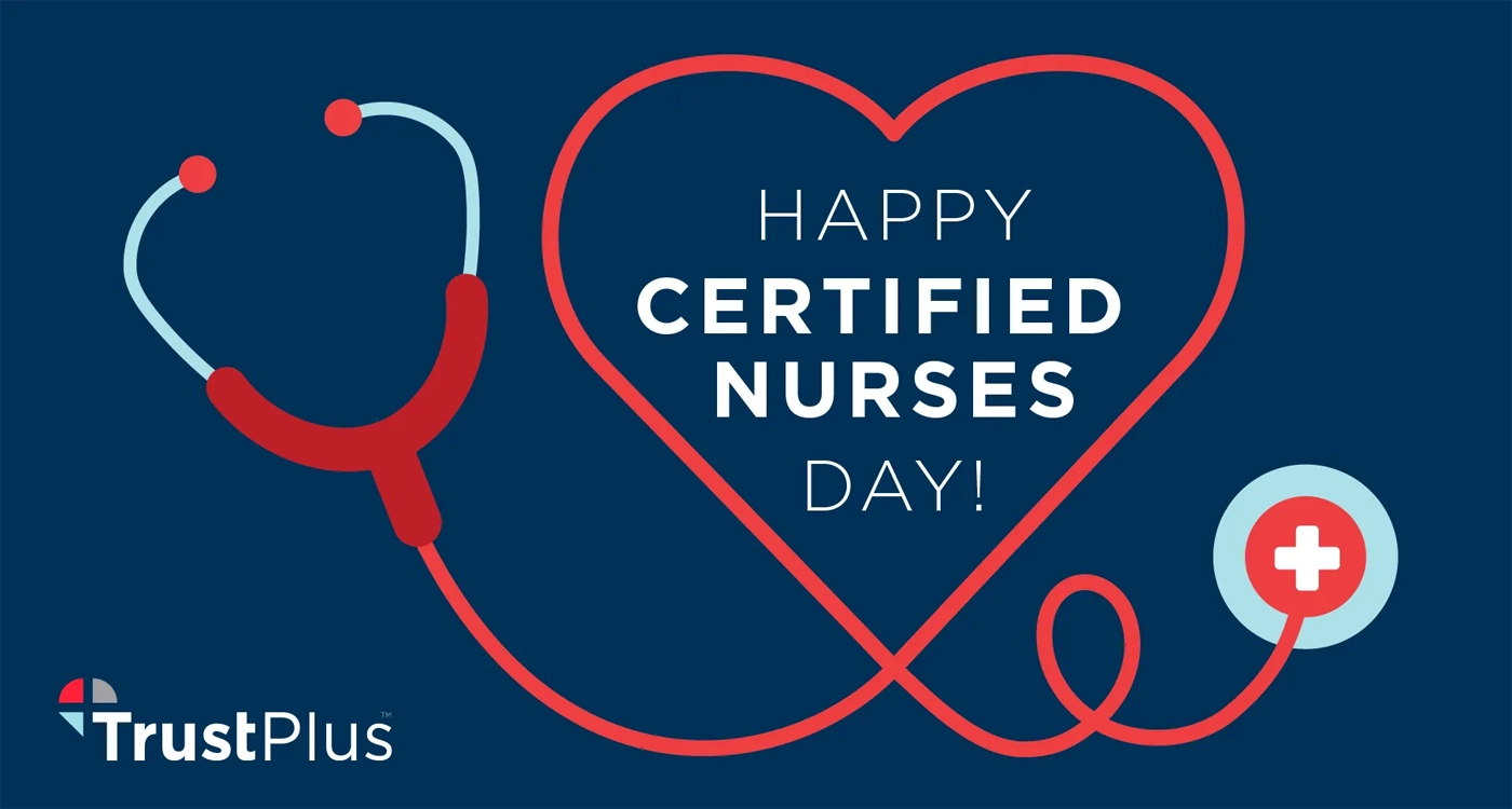 Personal financial coaching for nurses and healthcare workers is smart business, happy Certified Nurses Day says a stethoscope in the shape of a heart.